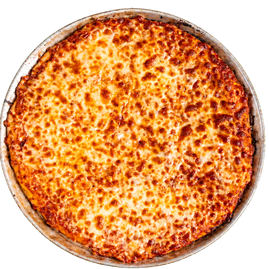 A whole golden Cheesy Double pizza from Beach Road Pizza